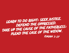 Load image into Gallery viewer, &quot;Seek Justice&quot; Isaiah 1:17 Greeting Card
